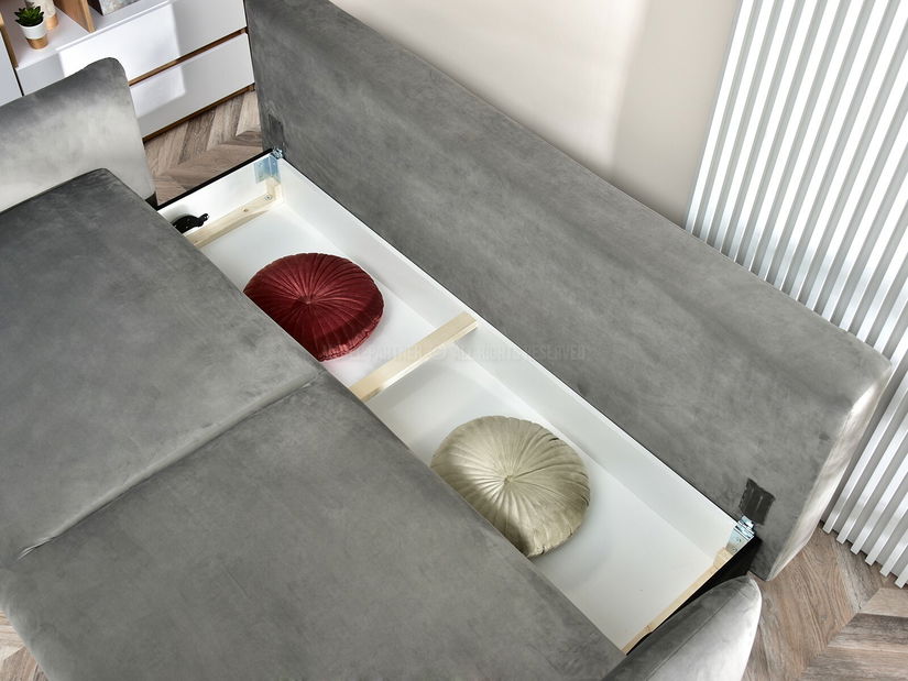 Kétszemélyes kanapé Lasciare (szürke + fekete)