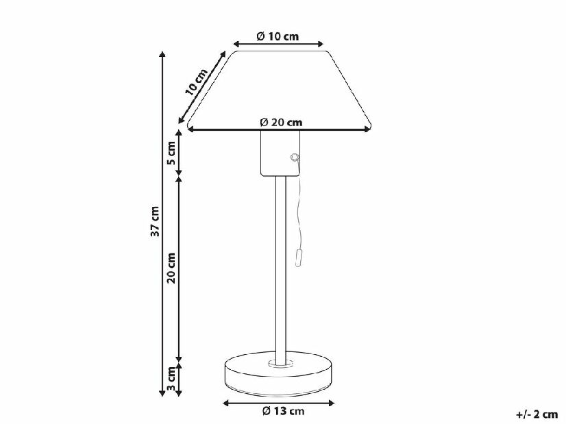 Lampă de masă Camila (negru)