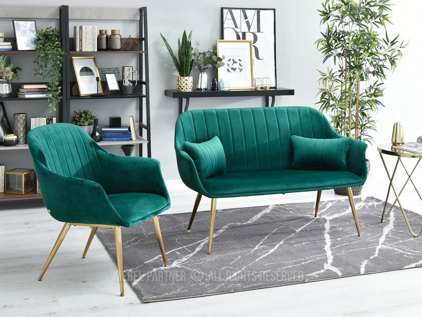 Sofa Osmol S (zelena + zlatna)