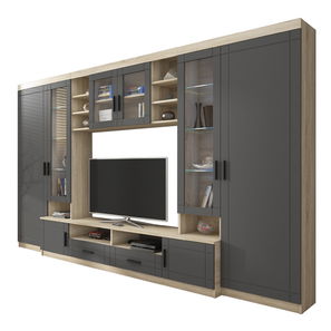 Mobilier living Porton (Stejar sonoma + grafit) (fără iluminat)