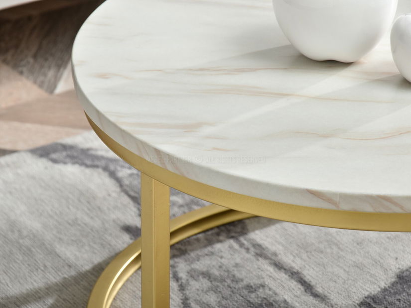 Stolić za kavu Kolja stolić S (bež + zlatna)