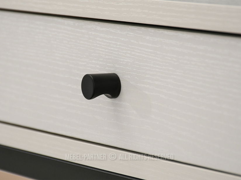 Masă PC Kaplan (lemn alb + negru)