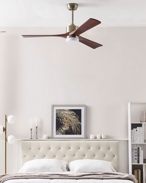 Stropný ventilátor so svetlom Angelica (mosadzná)