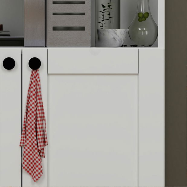 Policová skriňa Luca (biela)