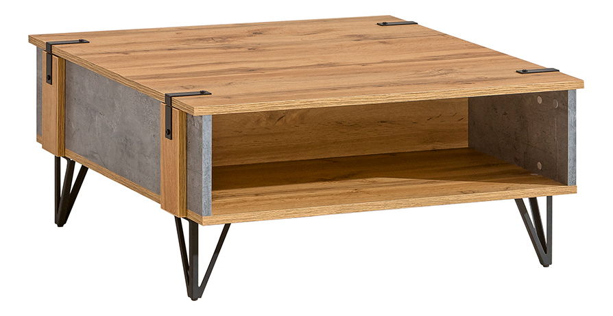 Masă de cafea typ LO12 Lorinda (stejar wotan + beton milenium)