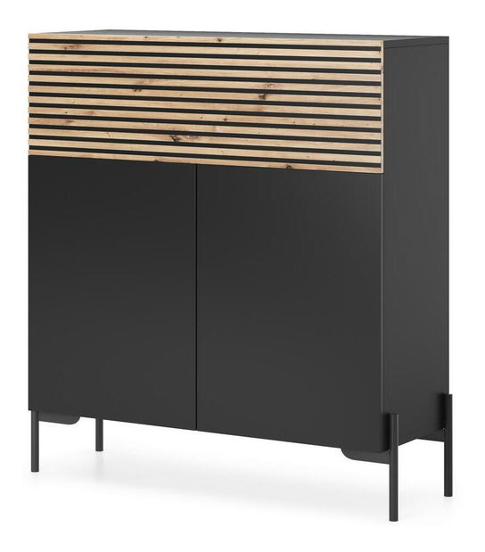 Ormarić Lamellito L2 (crna + hrast)