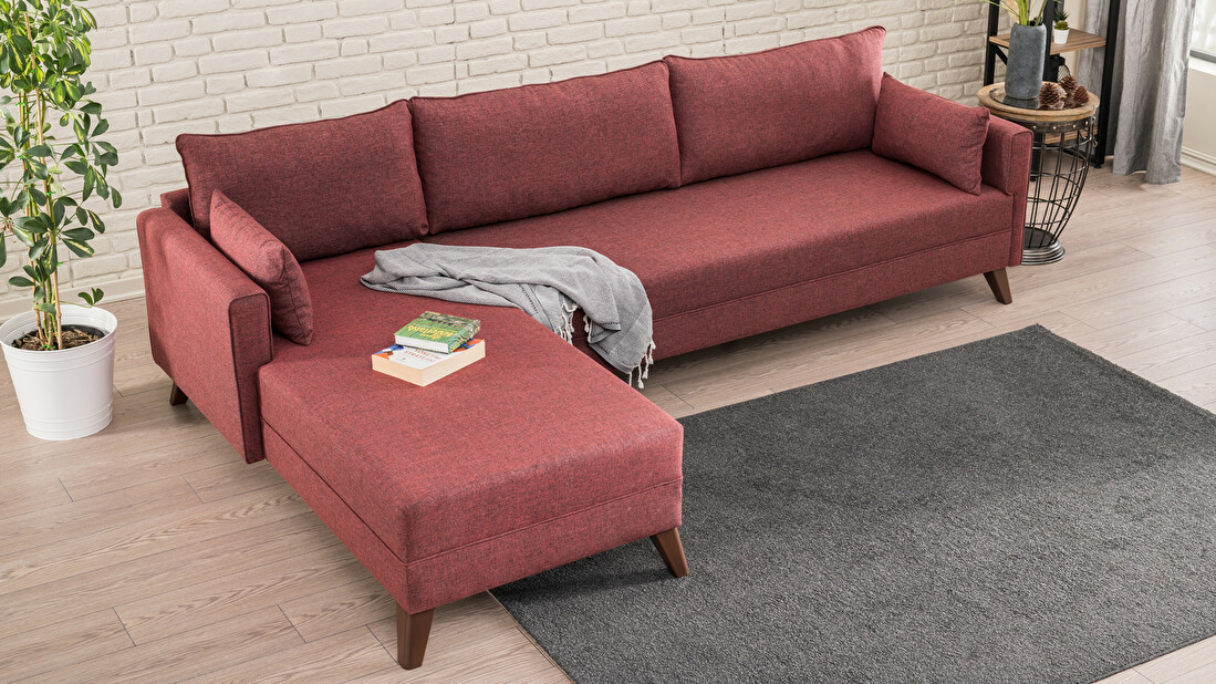 Sofa na razvlačenje Bellina 1 (bordo) (L)