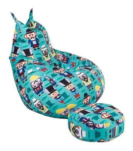 Fotoliu puf Bobo XXL (Albastru)