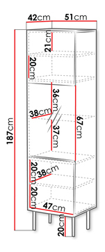 Vitrin Azanat 51 (warmia dió + fekete) 