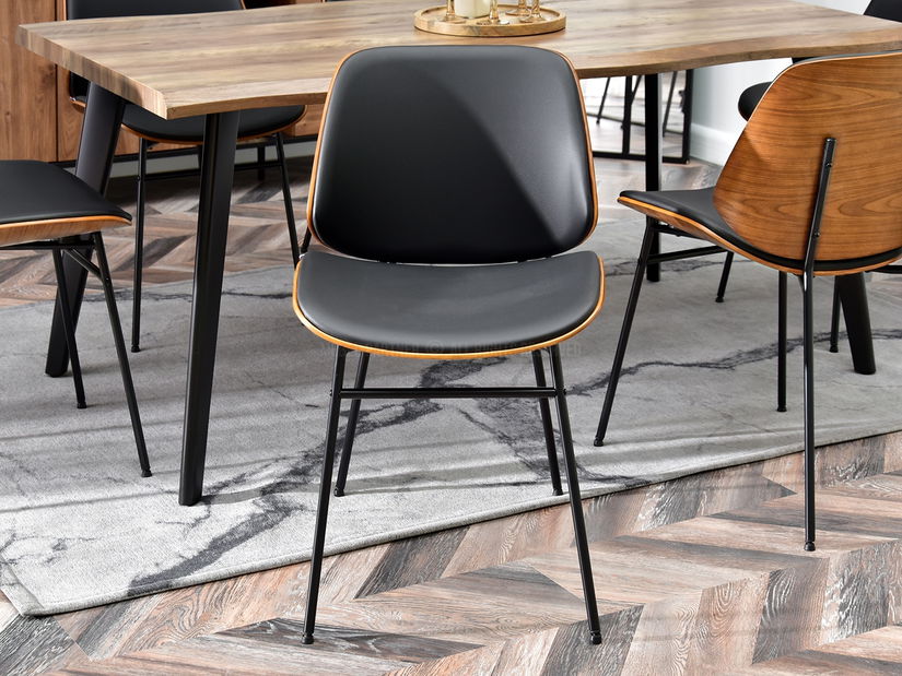 Stolička Jordan (orech tmavý + čierna)