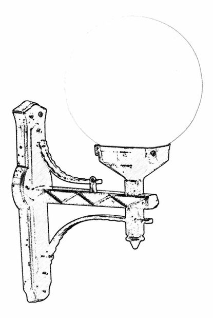 Iluminat de perete pentru exterior Denzel (Negru + alb)