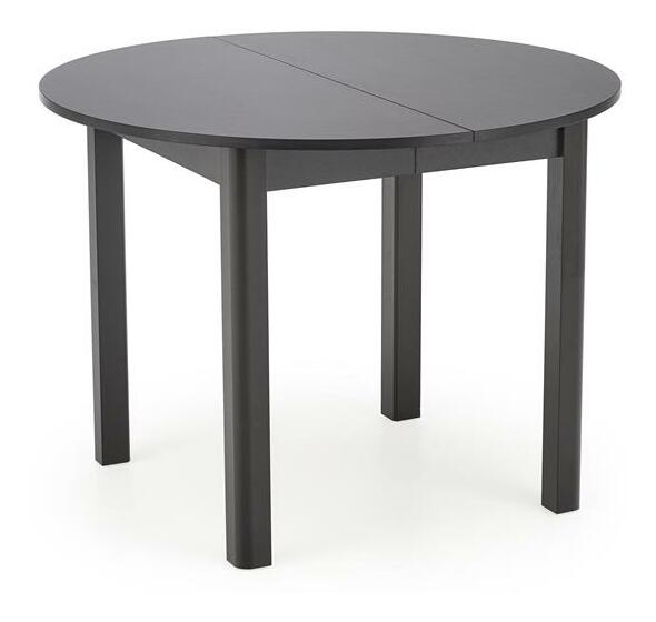 Blagovaonski stol na razvlačenje 102-142 cm Ralllon (crna) (za 4 do 6 osoba)