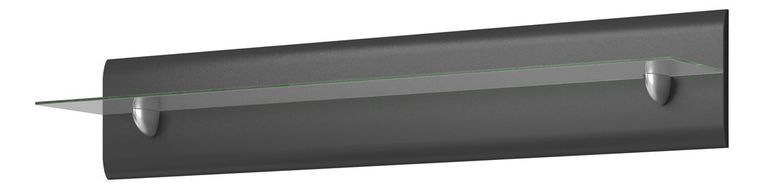 Polička 120 cm Hayle Typ 01 (sivá + sivý vysoký lesk)