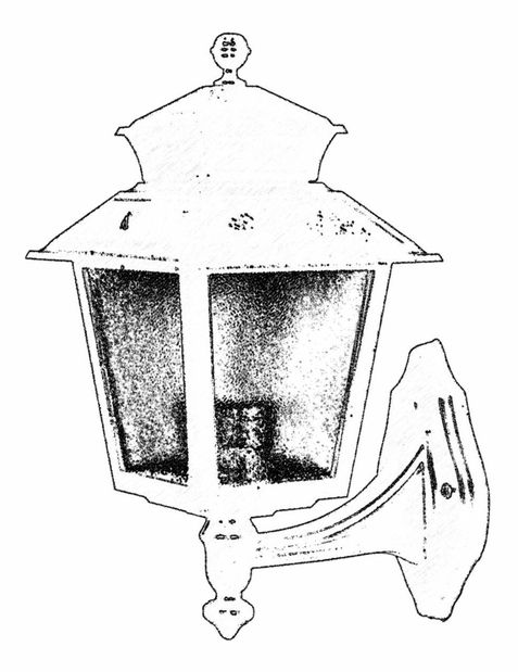 Kültéri fali lámpa Dot (fekete)