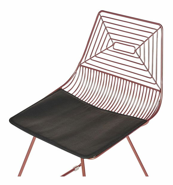 Set 2 ks jedálenských stoličiek Bricio (ružovozlatá)