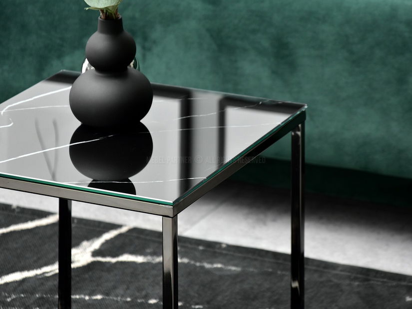 Dohányzóasztal Bella S (fekete márvány + fekete)