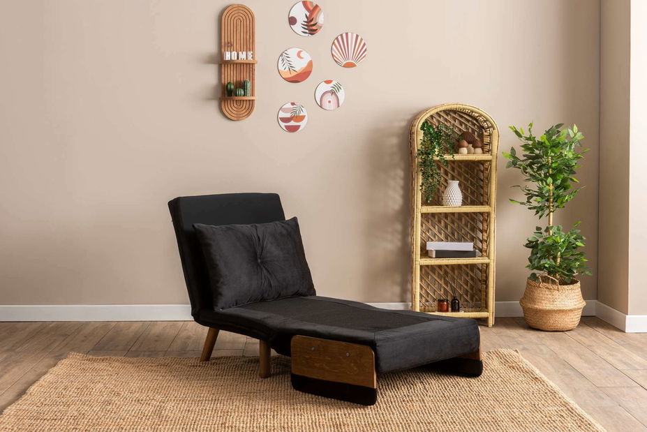 Fotel Como S (fekete)