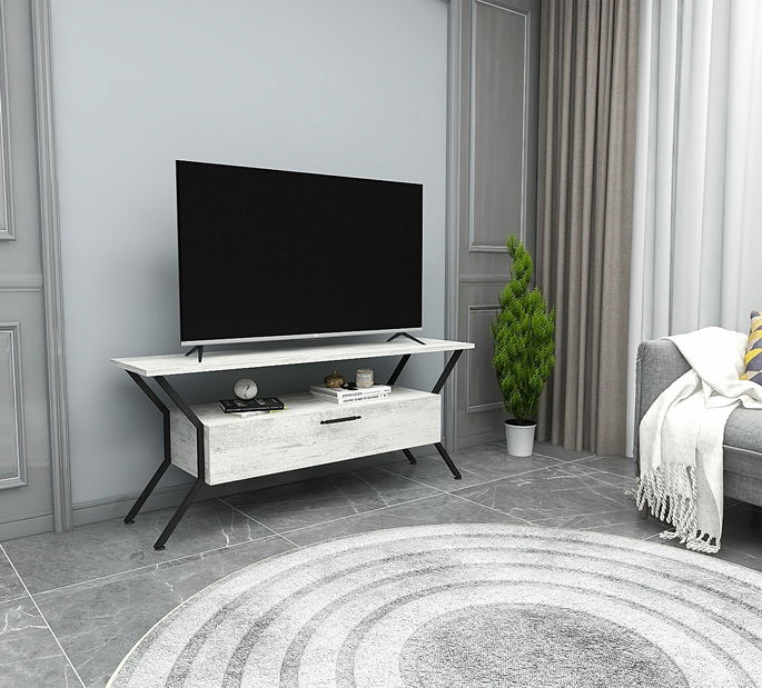 TV stolík/skrinka Tarza (Sivá + Čierna)