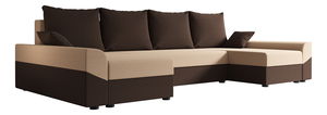Colțar în formă de U Dusk U (maro închis + bej)