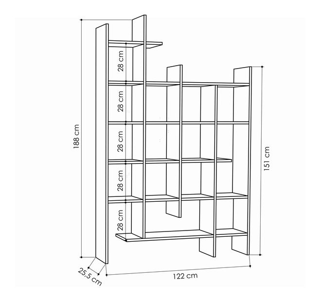 Regál Marzena (tölgy)