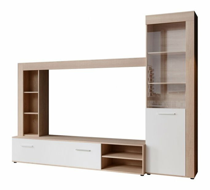 Mobilier living Loqi (Stejar sonoma + Alb)