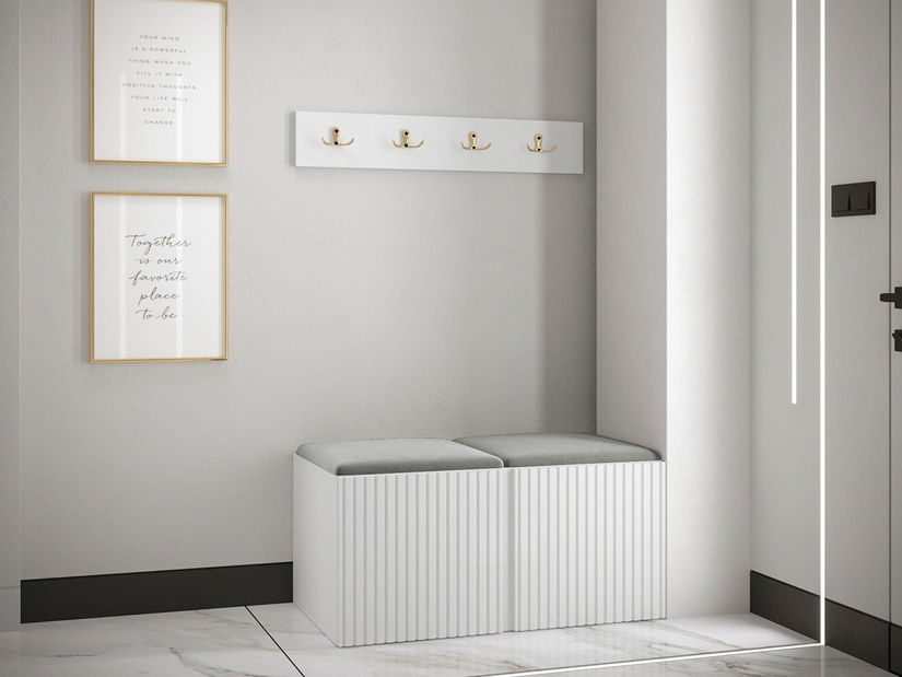 Mobilier hol Torro VI (alb + oțel gri)