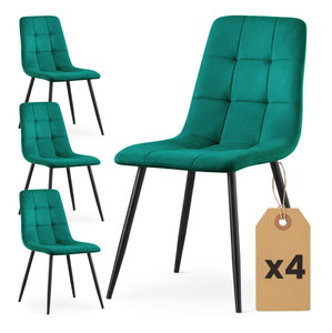 Set 4 ks jedálenských stoličiek Nairobi (tmavozelená)