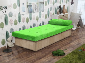 Egyszemélyes ágy Niralitha (szonoma tölgy) (suedine 81) (tárolóhellyel)