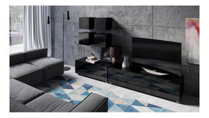 Set za dnevni boravak Calabria C18 (crna) (bez rasvjete)