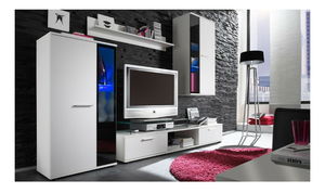 Mobilier living Fletcher (Alb) (iluminat LED)