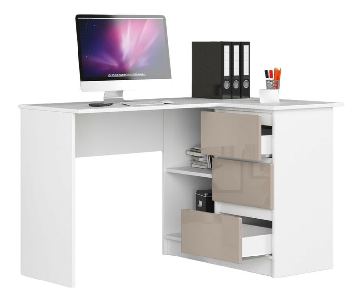 Kutni PC stolić Bodhi (cappuccino sjaj) (D)