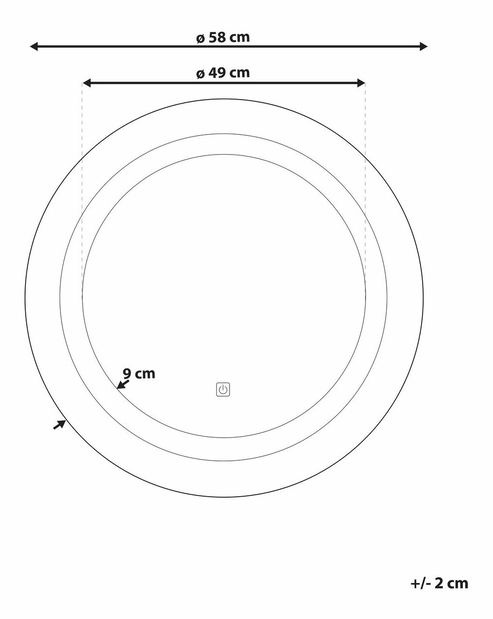 Nástenné zrkadlo Scotia (strieborná) 