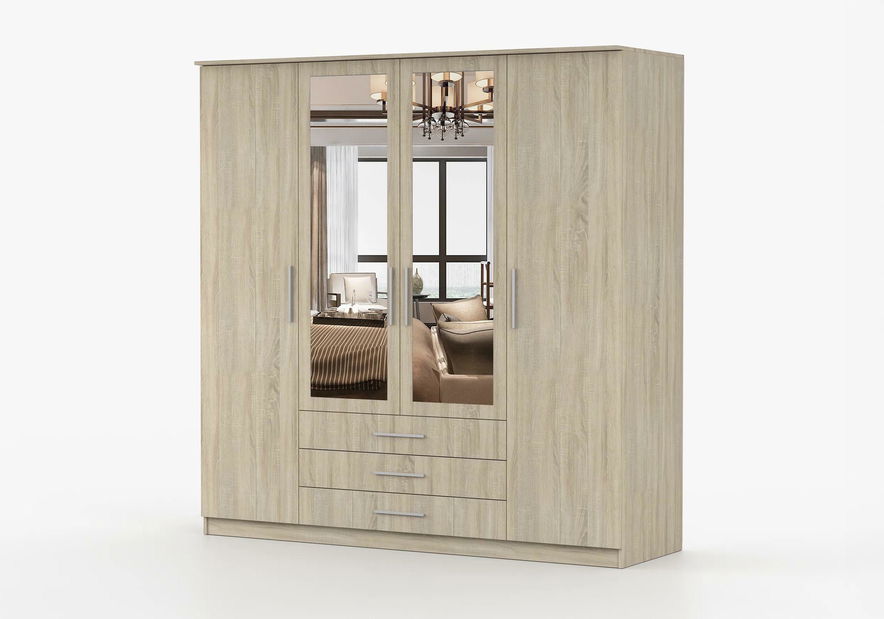 Ormar za garderobu Svalga 4D (hrast sonoma)