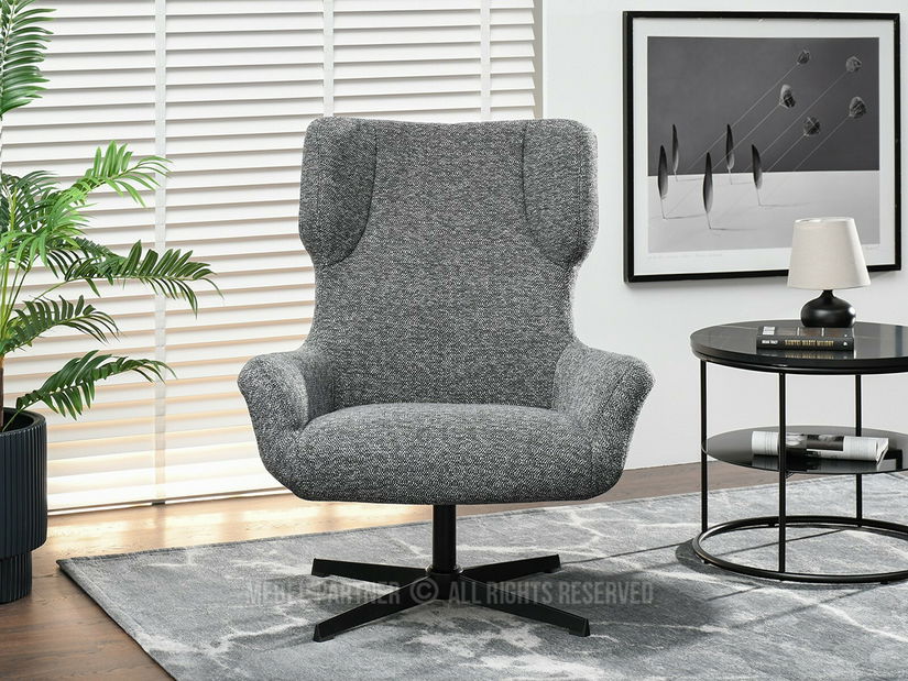 Fotelja Irma (grafit + crna)