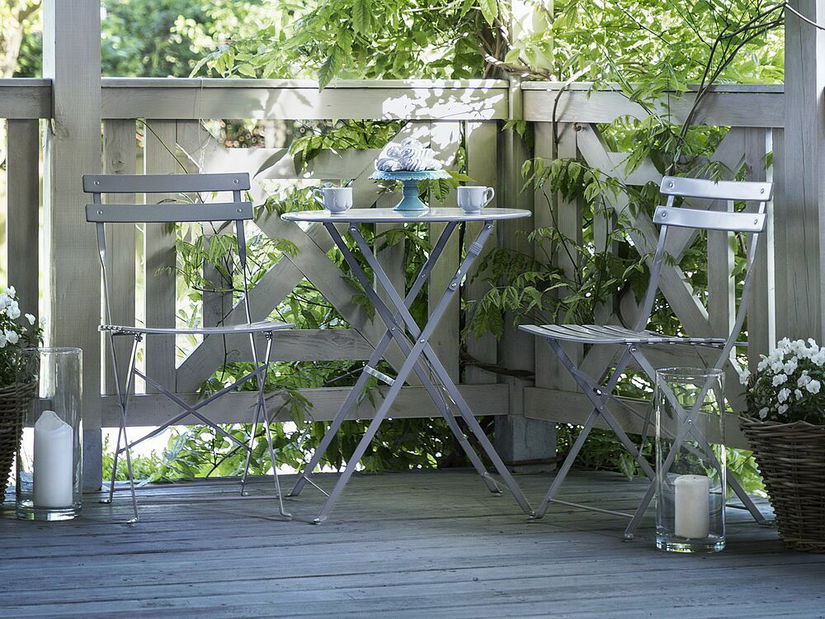 Záhradný set Flori (sivá)