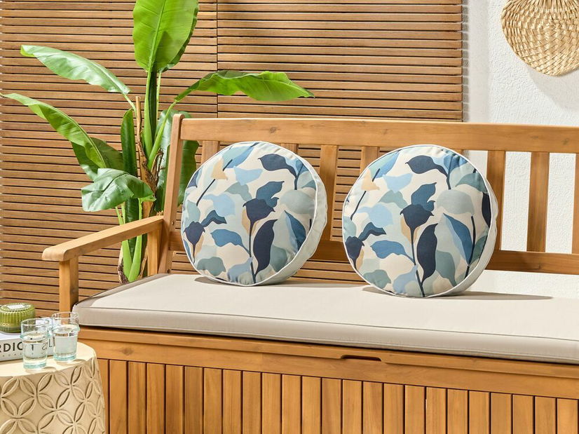 Sada 2 ozdobných vankúšov ⌀ 40 cm Vegli (modrá)