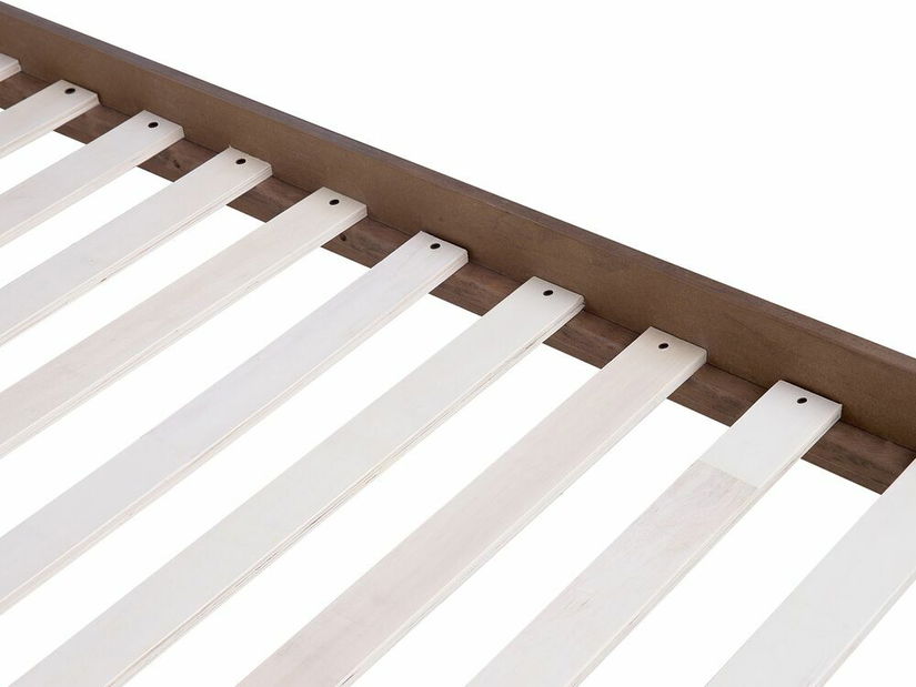 Franciaágy 160 cm ISTA (ágyráccsal) (sötét fa)