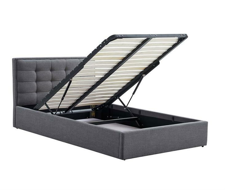 Manželská posteľ 120 cm Padvalion 120 (s úložným priestorom) (sivá)