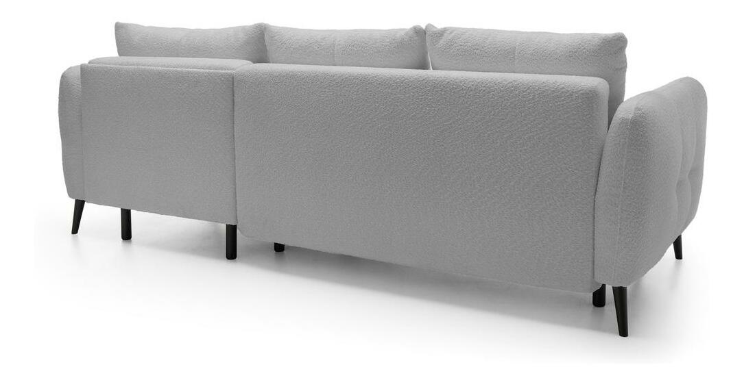 Kutna garnitura Odysea (D) (svijetlosiva + crna)