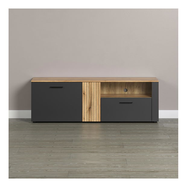 TV ormarić Esferas (grafit + hrast evoke) 