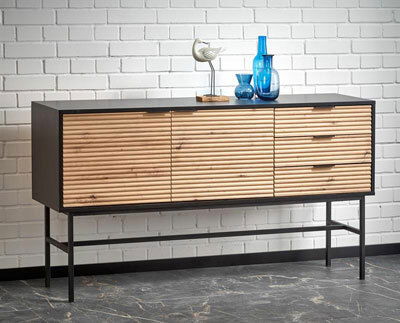 Komód Mui 1 (artisan tölgy + fekete)