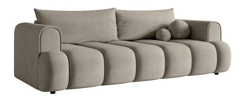 Canapea trei locuri Didier (gri + negru)