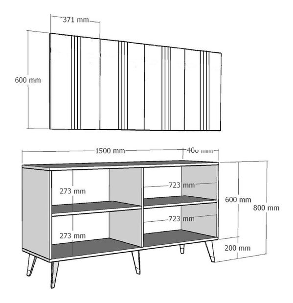 Szekrény Pebine 1 (antracit + ezüst) 