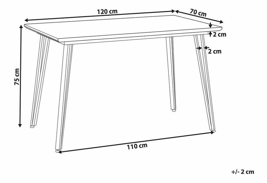 Blagovaonski stol Gus (bijela) (za 4 osobe)