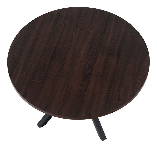 Jedálenský stôl Marica (tmavohnedá + čierna)