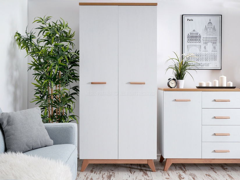 Mobilier cameră studenți Bajas 01 (alb + stejar)