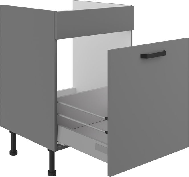 Dolná kuchynská skrinka Nesia 60 ZL 1S BB (korpus: antracit + front: antracit)