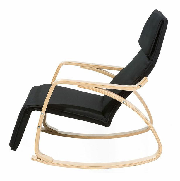 Hinta fotel WELLO (textil) (fekete)