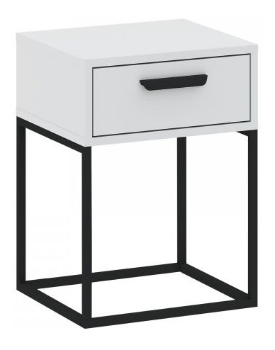 Nočný stolík Cepys 3 (čierna + biela) *výpredaj