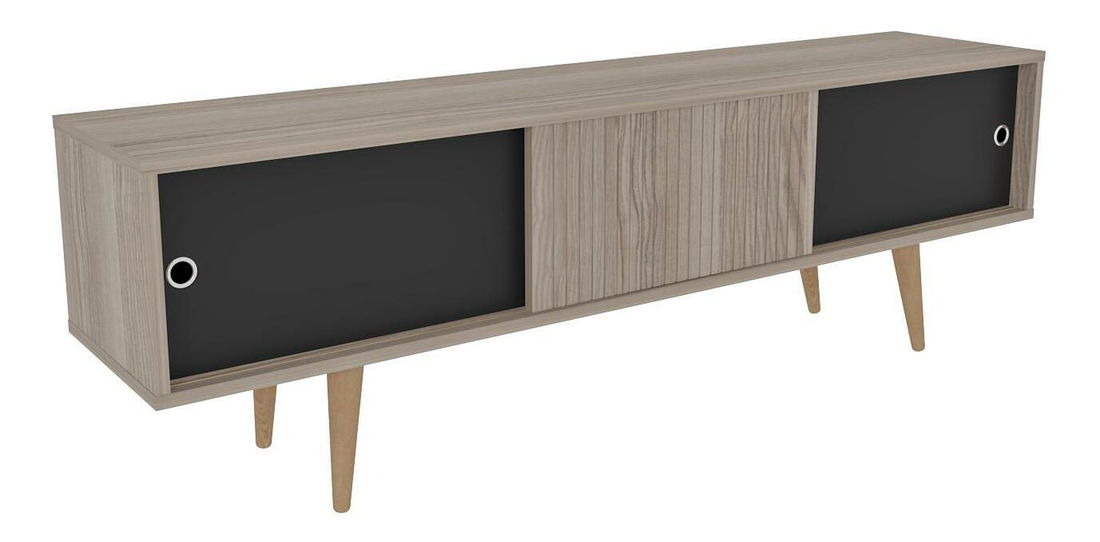 TV szekrény Ecranissa (tölgy + fekete)